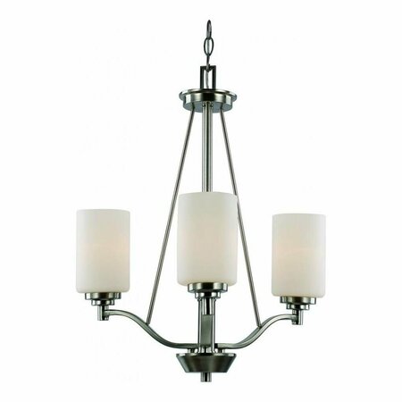 TRANS GLOBE 3Lt Chandelier-Double Disk-Bn- 70525-3 BN